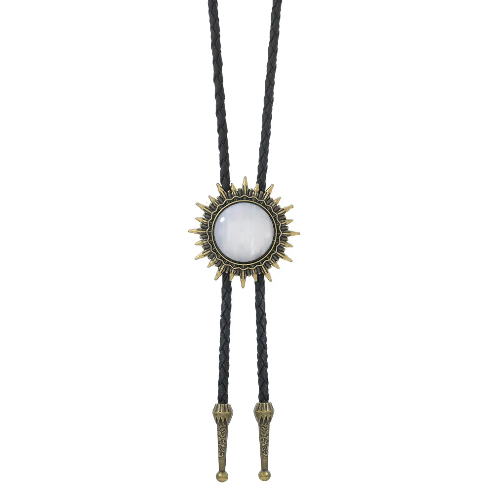 New Alloy Bolo Tie for Men Sweater Chain Unisex Necktie Fashion Accessory Adjustable Western Cowboy Jewelry Gifts
