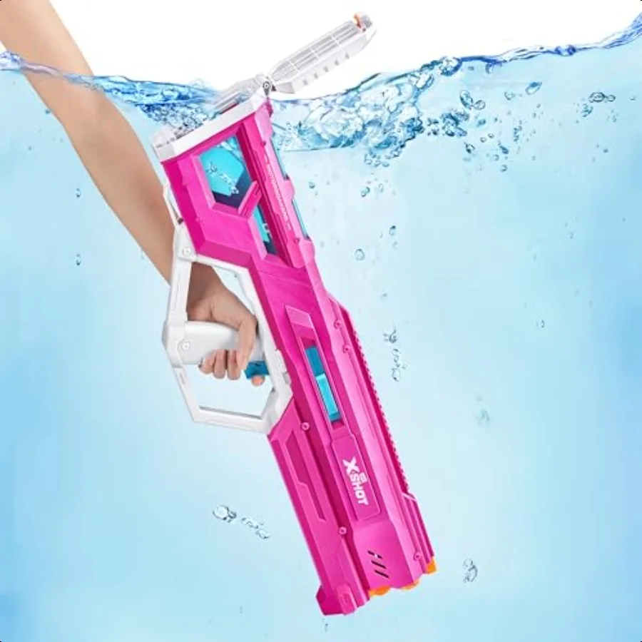 XSHOT Water Hydra Pulse Motor Soakers Piel Rosa de ZURU Motorizado Water Blaster Relleno con Agua en solo 1 Segundo con Rechar