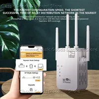 Wireless Wi-Fi 2.4/5G repeater, 1200Mbps, Signal amplifier, Access point for long range extension