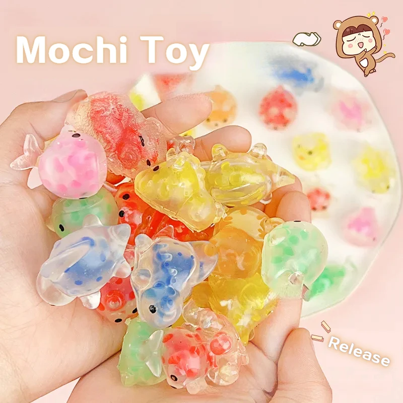 Mochi Squishies Squeeze Toys With Water Beads Anima Squishy Toy Party Favors For Kids Stress Relief Baubles Antistress Ball Gift