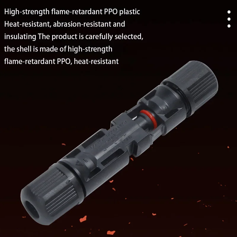 

MC4 photovoltaic connector solar panel photovoltaic connecting wire connector mc4 waterproof adapter PPO material