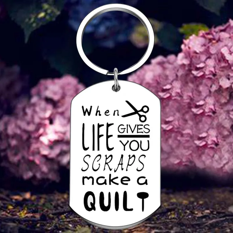 

Quilting Keychain Tailors Sewing Gifts Key Chain Pendant Jewelry Sewing Machine Seamstress Gifts