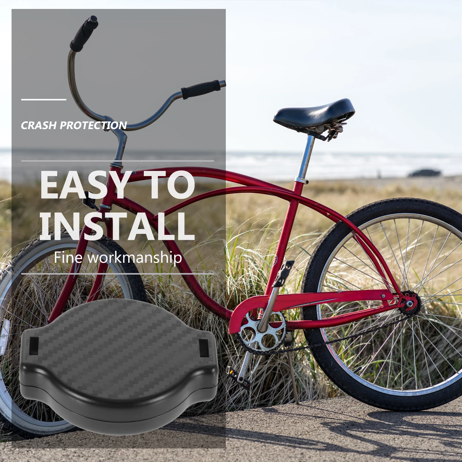 

Bike Saddle Holder Protective Case for Tracker Durable Material Anti Lost Shell Cover Bike Decor Home