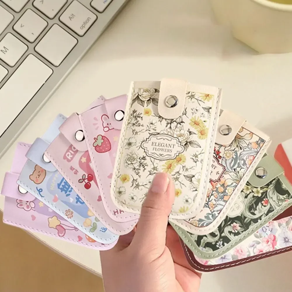 

Тонкий ламинированный скрытый мини-кошелек для карт с 5 отделениями, выдвижной держатель для ID-карт, из искусственной кожи, женские кошельки из искусственной кожи