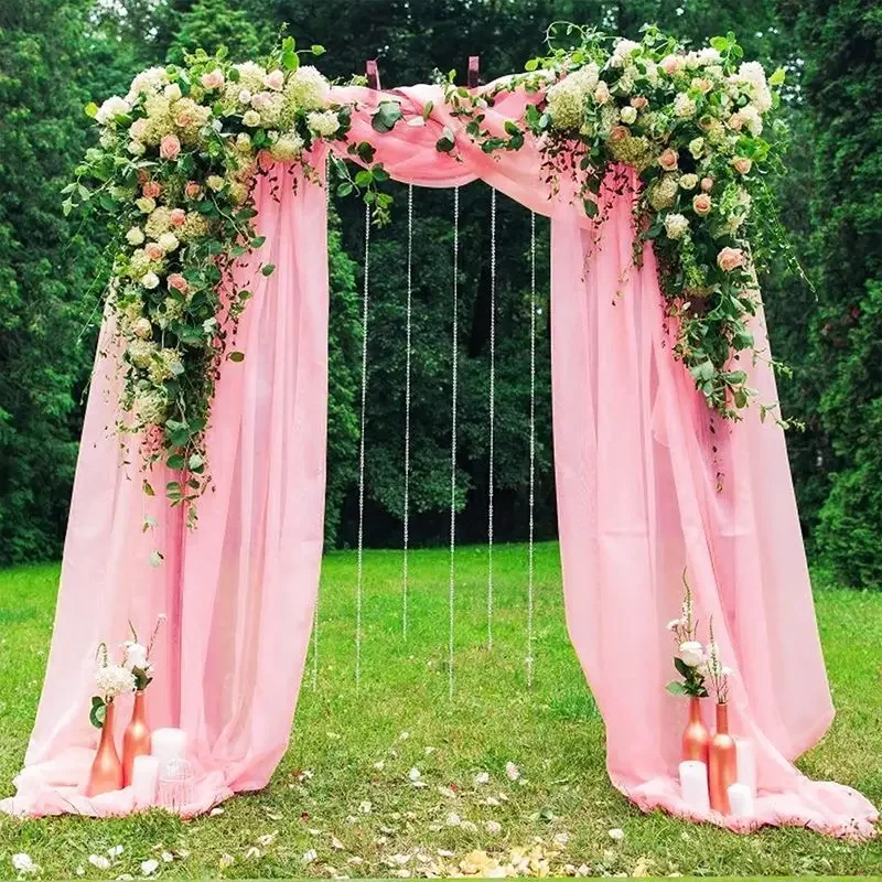 Wedding Arch Drape Chiffon Fabric Draping Curtain Drapery Wedding Stage Backdrop Draping Ceremony Reception Hanging Decoration image 6