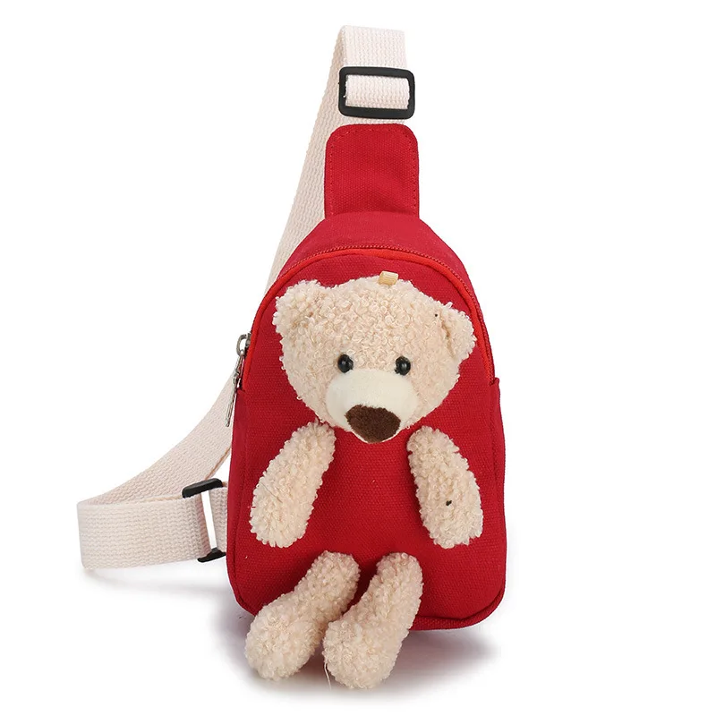 Borsa a tracolla per bambini Cartoon Bear nuove borse a tracolla in tela per ragazze ragazzi bambola Mini borsa a tracolla per bambini portamonete