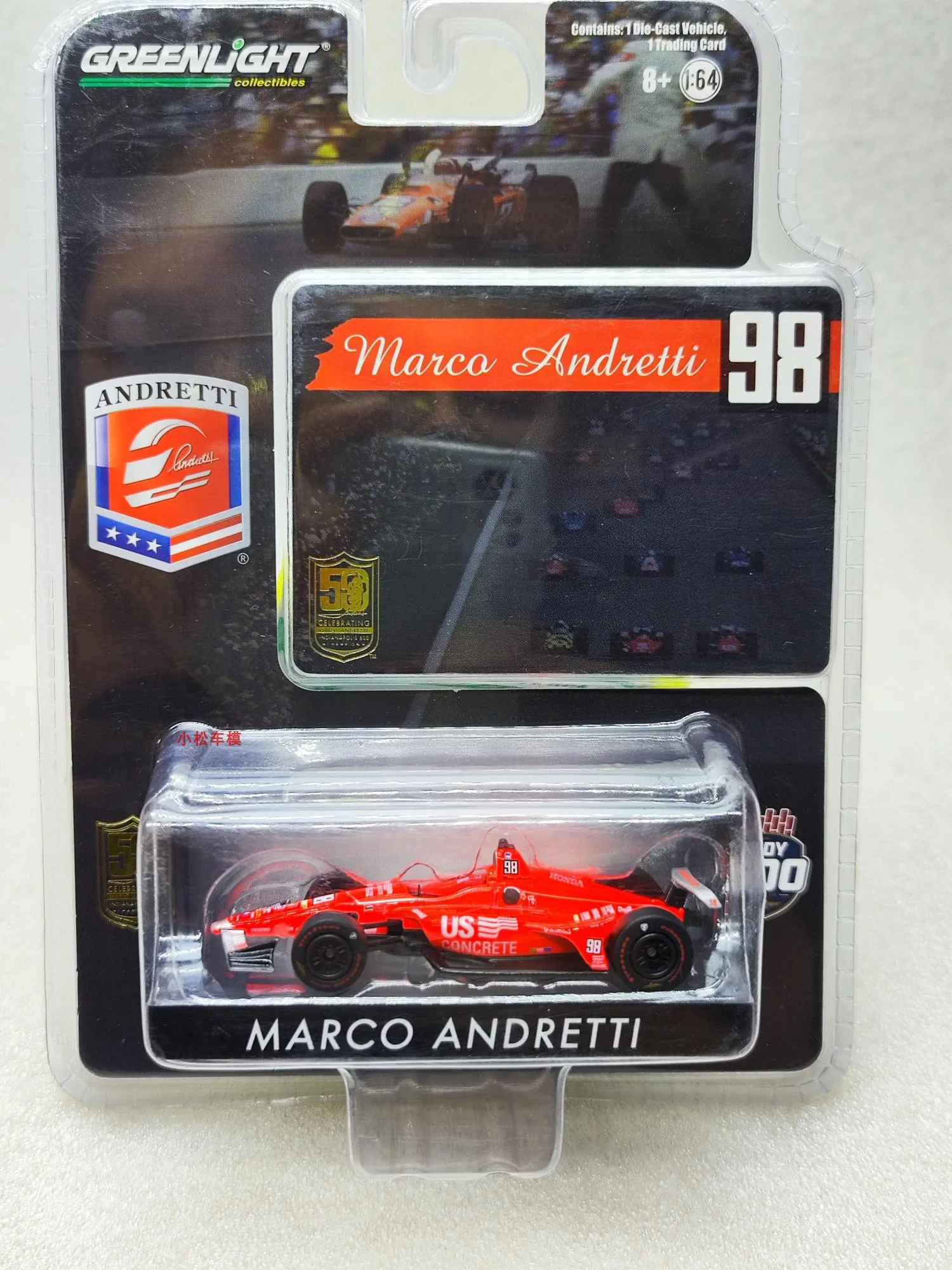 

GreenLight 1:64 # 98 Marco Andretti имитация автомобиля из сплава, коллекция украшений, игрушка в подарок
