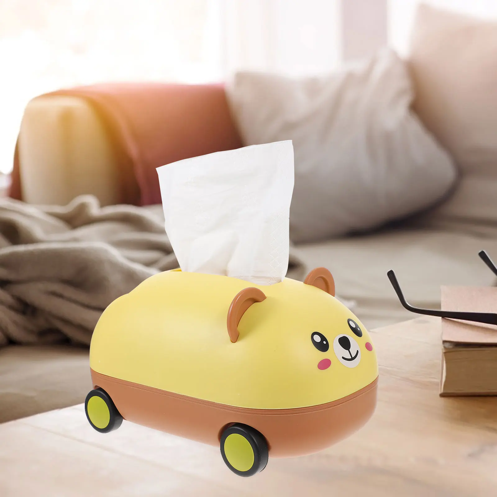 

Adorable Cartoon Animal Box PP Material Desktop Household Wipes Dispenser Bedroom Decorative Tissue Container Cute Cartoon