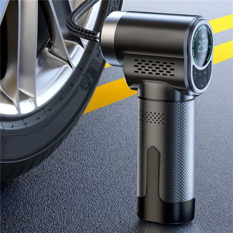 A76K EAFC Portable Air Compressor Wireless Or Wired Inflatable Pump Portable Digital Tire Inflator For Car, Bicycle, Balls