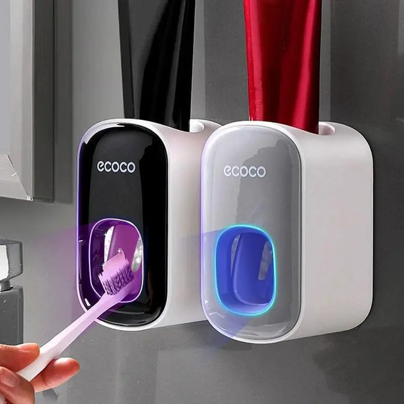 

Bathroom Accessories Set Automatic Toothpaste Dispenser Toothpaste Squeezer Wall Mount Holder Toothbrush Squeezer Holder Rack