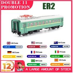 Original USSR Plastic Train Model ER2 Locomotive Carriage 1:87 Collectible Die Cast Car Model For Adult JLKN015