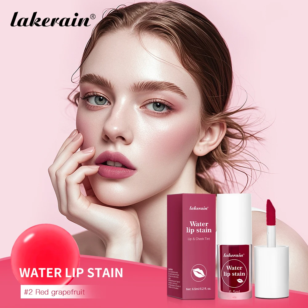 Lakerain Dye Lip Stain Long-Lasting Hydrating Moisturize Nourish Waterproof Lipstick Vivid Colors Cherry Juice Lip Gloss Makeup