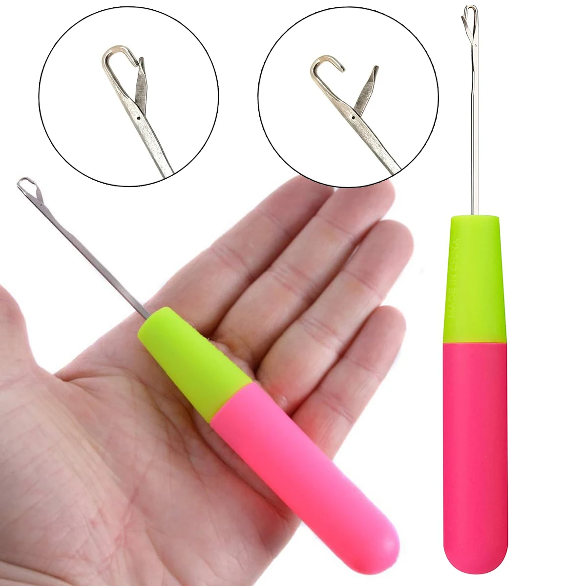 

5Pcs Plastic Latch Hook Crochet Needles Braids Tool For Making Jumbo Braiding And Feather Hair Weaving Extensions