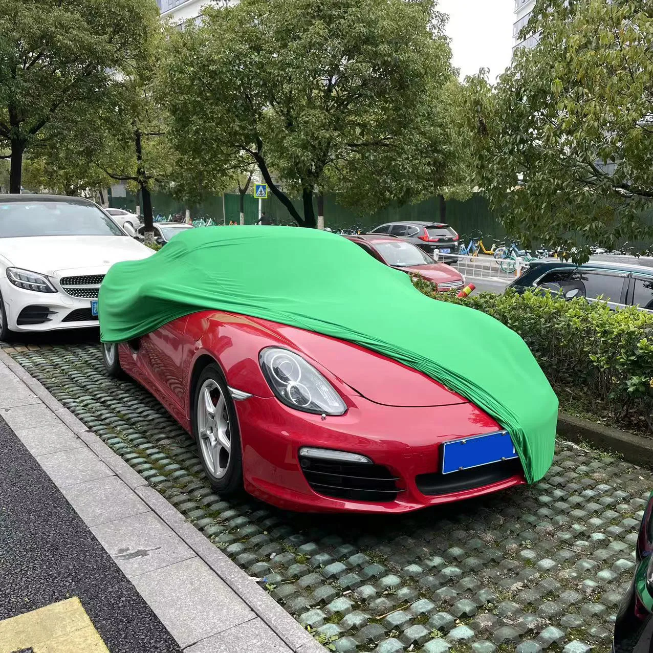 Dustproof Car Cover Soft Cloth Car Cover Scratch-Resistant Indoor Elastic Car Cover