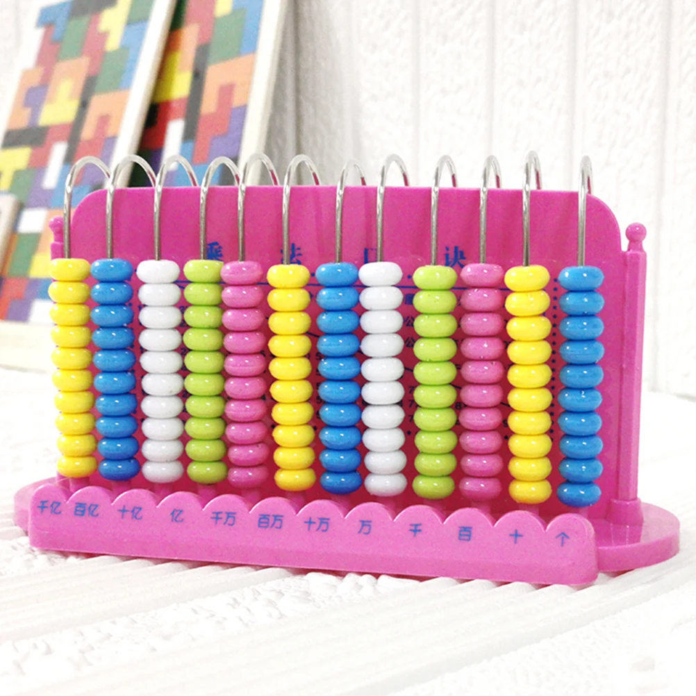 

Math Learning Abacuses Kids Tools 12 Rods Counting Blue Arithmetic Beads Preschool Educational Toy Develop Child