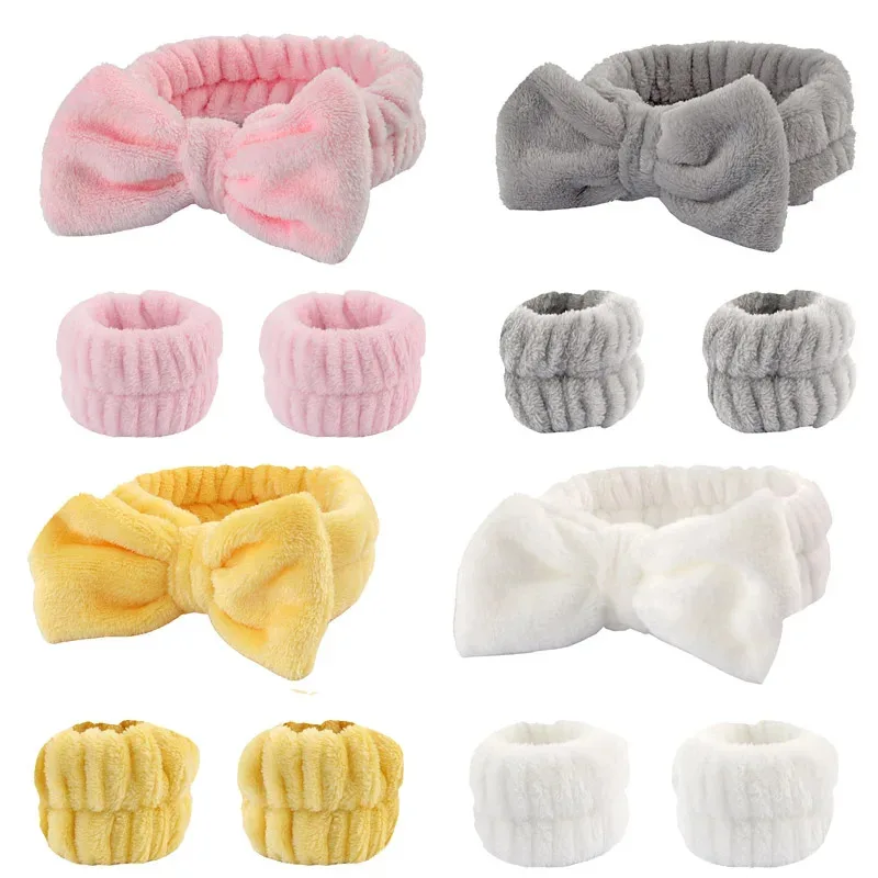 1/4 قطعة قابلة لإعادة الاستخدام حزام غسيل المعصم لينة منشفة من الألياف الدقيقة الأساور غسل الوجه امتصاص الماء منع الرطب المعصم Washband