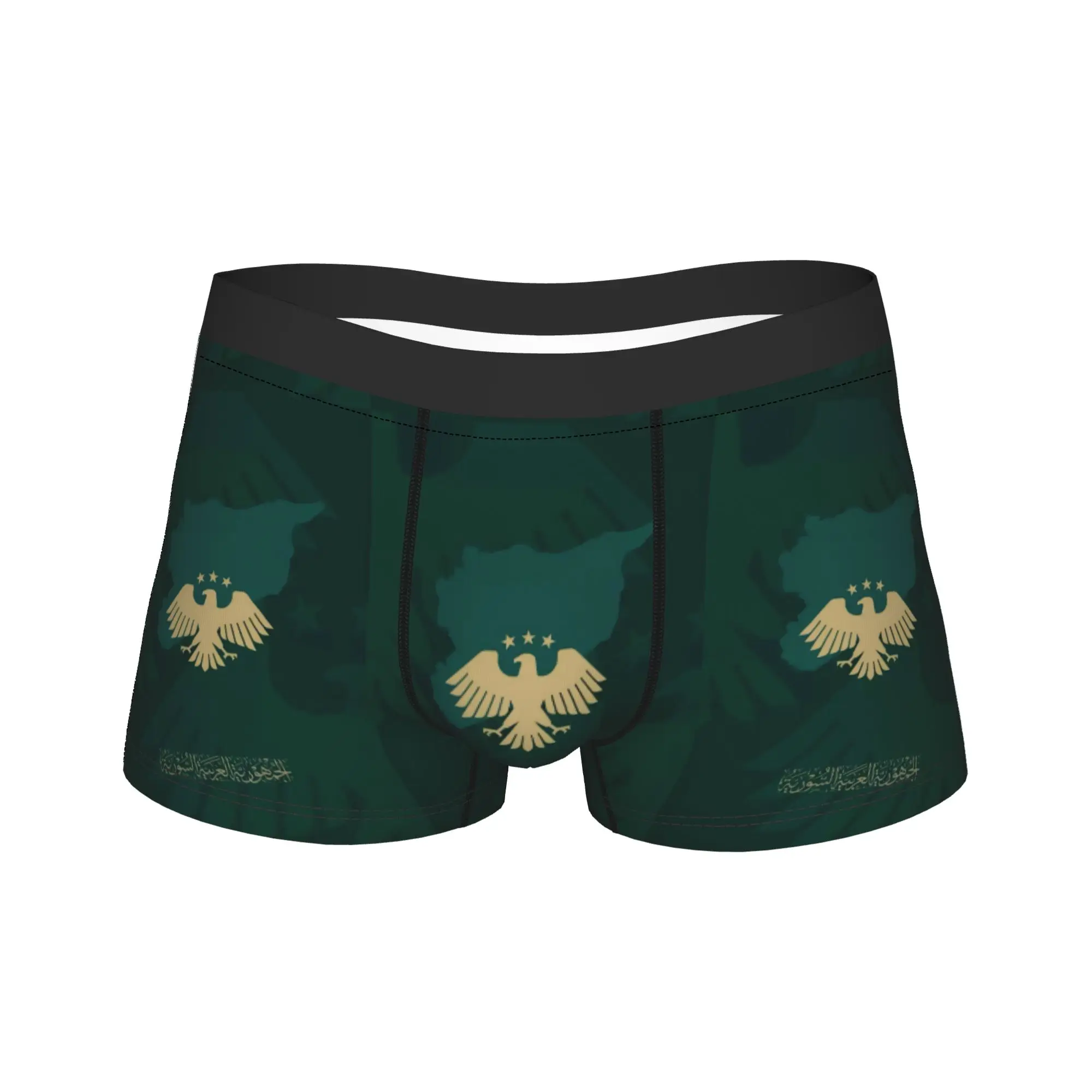 

Hot Boxer Eagle of Syria Syrian Proud Shorts Panties Briefs Men Underwear Arab Symbol Mid Waist Underpants Male M-XXL