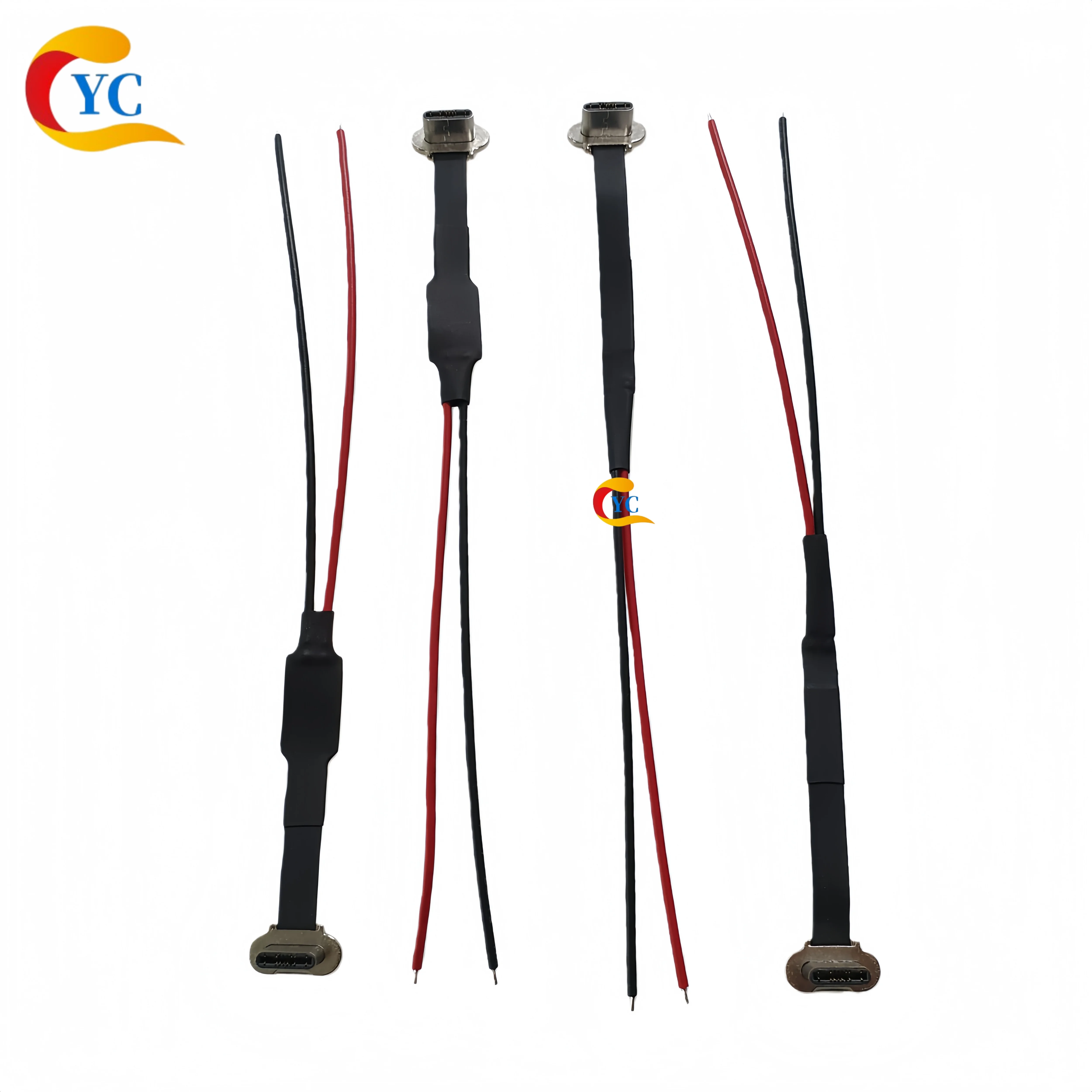 Koreański złącze USB typu C z klipsem, bezprzewodowe, męskie, 2-pinowe, z rezystorem R1, szybkie ładowanie, elastyczny płaski kabel, magnetyczny panel tylny, złącze końcowe, kabel do ładowania i transmisji danych, FPC