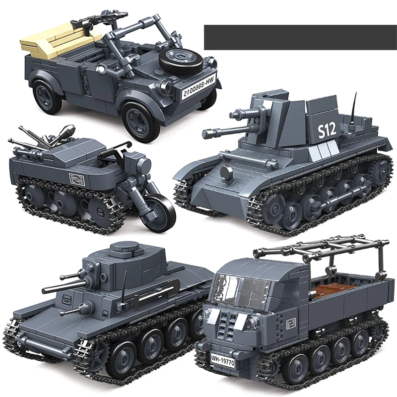 MOC Military Vehicles Building Bricks Hummers US Army Assault Car Blocks SpeciaI Police SWAT Team Soldier Tanks Model Gift Toys
