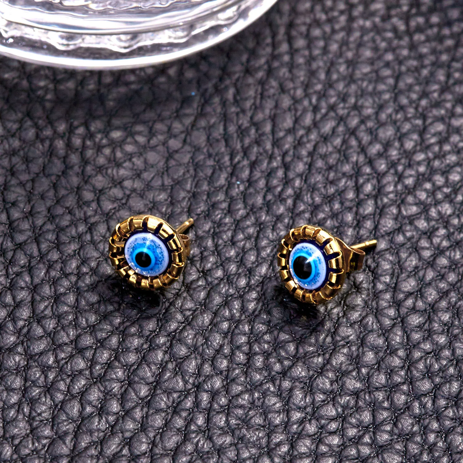 Turkse Blauwe Boze Ogen Hanger Kettingen Oorknopjes Sieraden Set Voor Vrouwen Retro Eenvoudig Geluk Boze Oog Choker Bruiloft Sieraden