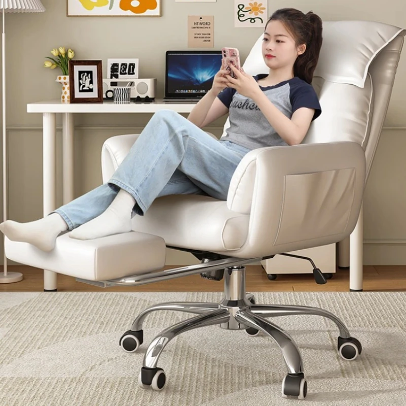 

Lazy Fancy Office Chair Recliner Ergonomic White Designer Office Chairs Mobile Computer Cadeira Presidente Cute Furniture
