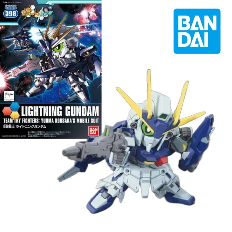

In stock Bandai Original BB Warrior 398 LGZ-91 Lightning Gundam Mecha figure Trendy toys Assembly model collect Holiday Gifts