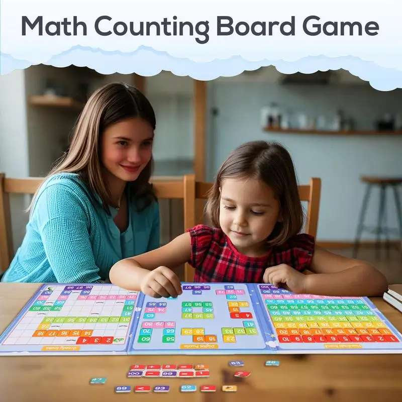 

Hundred Board Math Counting Board Game Preschool Learning Activities Classroom Must-Have Interactive Learning Tool for Kids Boys