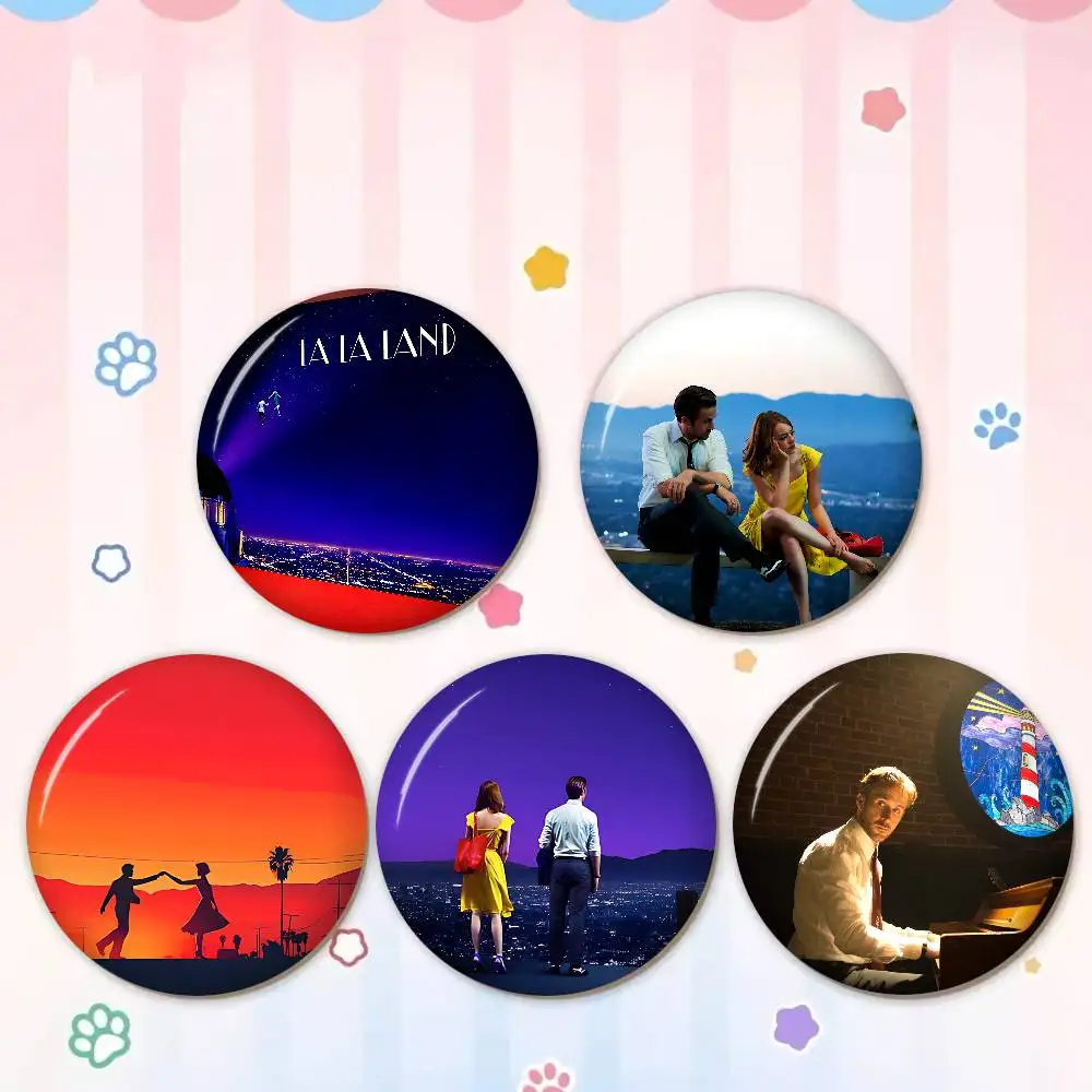 L-La La L-Land 58mm Cute Series Pins Funny Badge Interesting Cartoon Animals Brooches Backpack Clothes Gift Accessory
