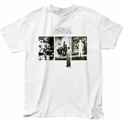 Genesis Down on Broadway T Shirt Mens Licensed Rock N Roll Band Tee New White