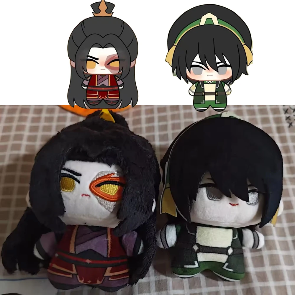 New 10cm Anime Toph Beifong Plush Doll Zuko Cosplay Printed Nunu Body Stuffed Toy Backpack Pendant Keychain Birthday Xmas Gifts