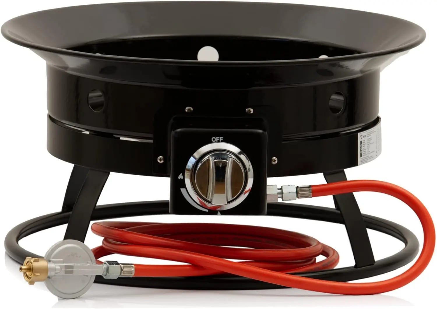 حفرة حريق غاز بأحجار الحمم البركانية، قطر 48 سم - 12 كيلو وات، حفرة نار خارجية، وعاء حريق للتخييم، حفرة حديقة محمولة #5