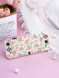 Flower Switch Protector Case for Nintendo Switch OLED, NS Game Accessories,Handheld Separable Shell for NS Joycon, Switch Cover