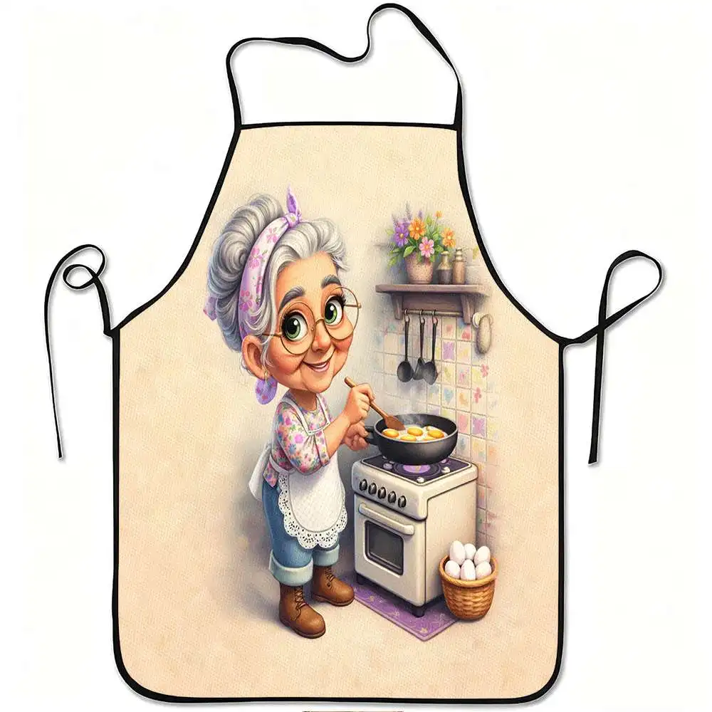 One Adorable Apron, Humorous Grandma Cooking Design, Made From Durable And Easy-To-Clean Polyester,, Perfect For Kitchen Use, Ga