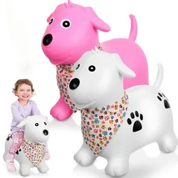 Bouncy Dog Hopper, Inflatable Bouncing Horse Hopper Toys,  Jumping Ride on Hopping Bounce Dogs, Rubber Bouncing Gift for Infant