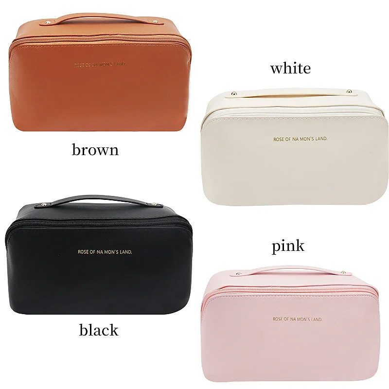 Sdotter Large Travel Cosmetic Bag for Women Leather Makeup Organizer Female Eyelash Brush Make Up Case Storage Pouch Luxury Lady