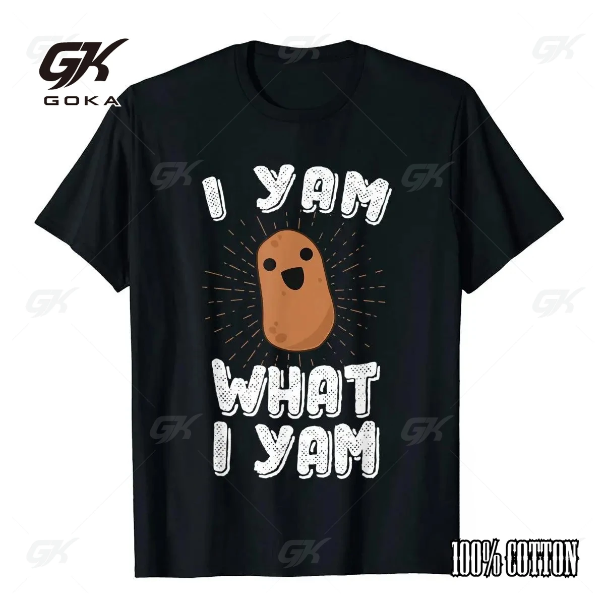 

Футболка с забавным картофельным рисунком I Yam What I Yam, футболка на День Благодарения, новинка, топы, рубашка для мужчин, фирменные хлопковые футболки, классические