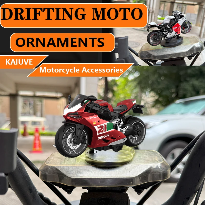 

For DUCATI Kawasaki Harley motorcycle Drift Rotating Auto Turning motorcycle Model Center Console Ornaments Christmas Gifts