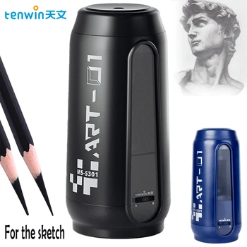 Tenwin 新しい自動電動スケッチ鉛筆削り調整可能な大容量削り学校特別な鉛筆削り ar