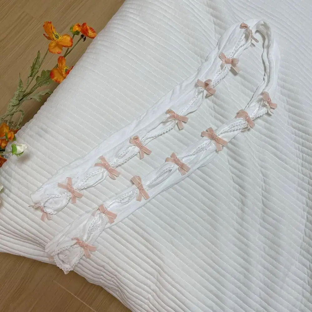 

Bowknot Sunscreen Sleeve Lace Gothic Shawl Sleeves Bowknot Shawl Bow Shawl Sleeves Strapping Flocked Bow Fingerless Gloves DIY