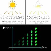 100-500pcs Glowing Garden Pebbles Glow in the Dark Non Toxic Reusable Luminous Stones For Garden Patio Aquarium DIY Decoration 6