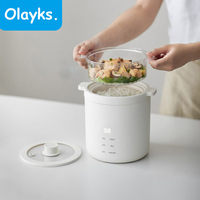 Olayks Rice Cooker 1.2L Multifunctional Electric Cooker 25min Fast Cooking For Dormitory Office Mini Portable Electric Hot Pot