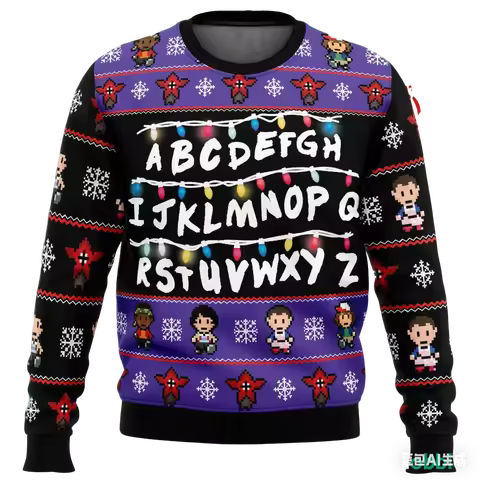 Xmas Eddie Munson Ugly Christmas Sweater Funny Holiday Party Pullover Sweaters Men Women Long Sleeved Unisex Sportswear