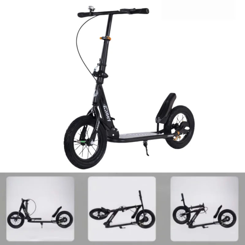 El scooter de neumáticos a prueba de explosiones es fácil de llevar, scooter de movilidad urbano plegable para adultos, viajes al aire libre