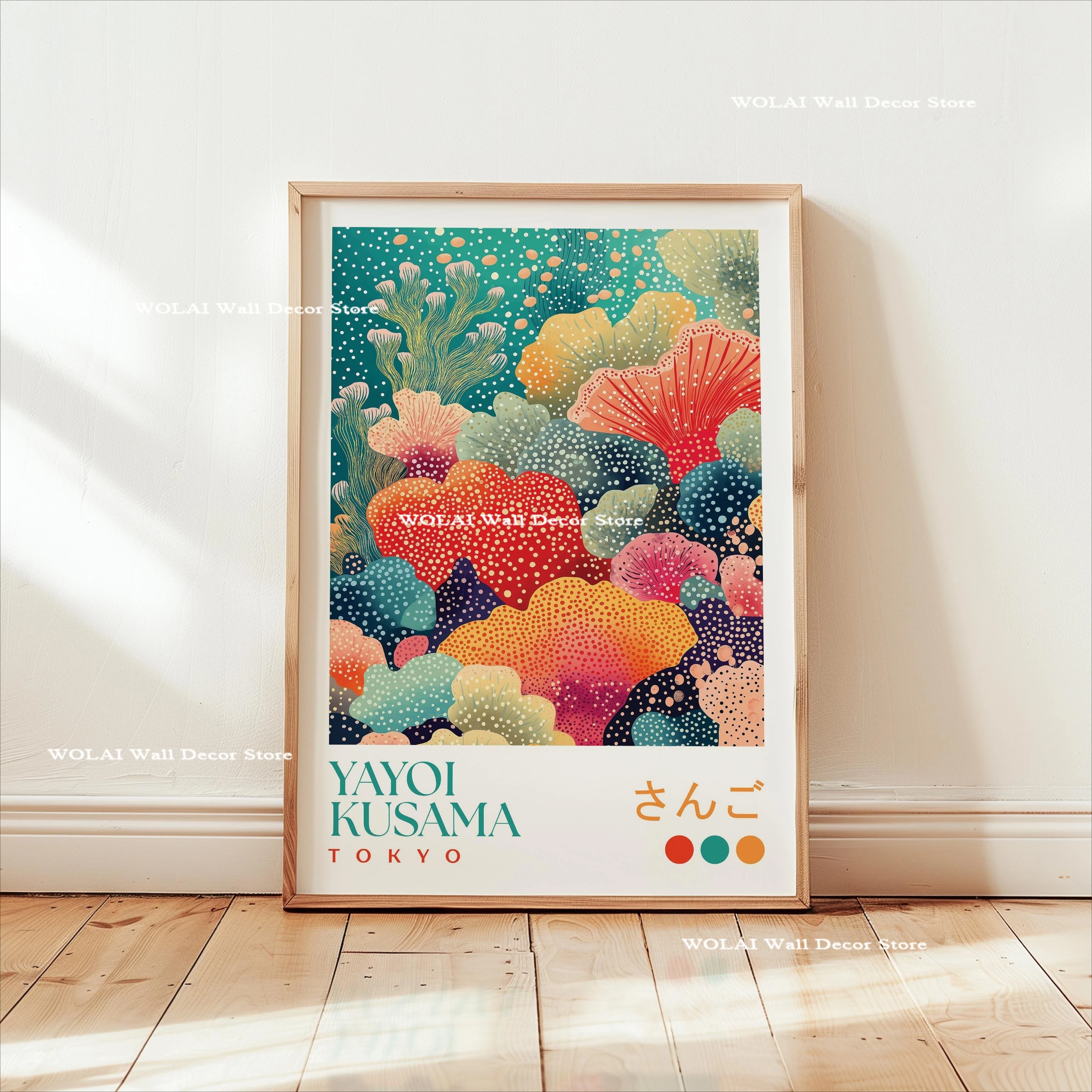 Yayoi Kusama Koi Vis Kwallen Dier Canvas Prints Japanse Hokusai Giant Wave Wall Art Posters voor Woonkamer Home Decor