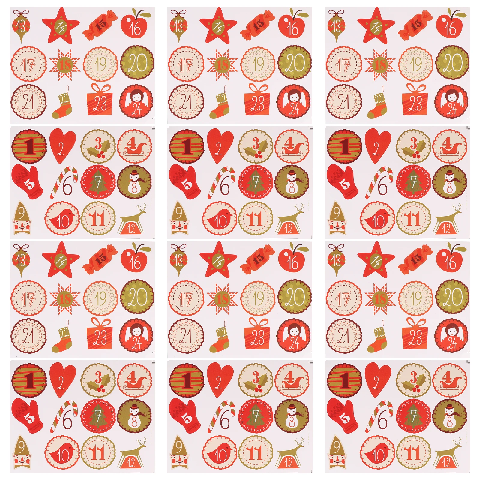 

20 Sheets Christmas Decorative Stickers Xmas Sealing Labels for Cookie Bags Present Packaging Kids Activity Fun