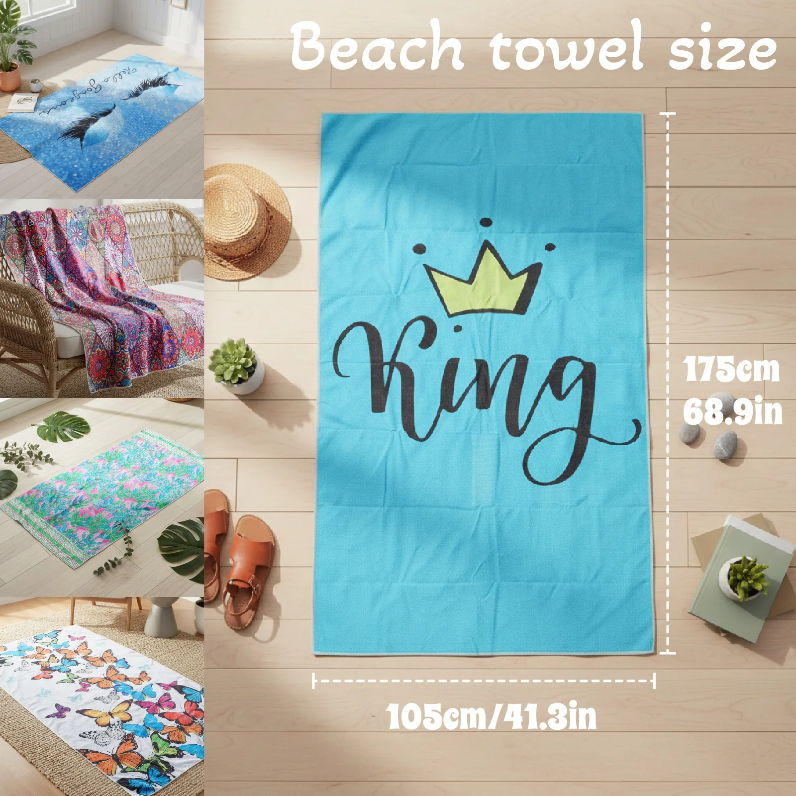 plus Size Quick-Dry Hooded Beach Towel Changing Cape High Absorbency Swim Surf Robe for Easy Carry And Quick Drying
