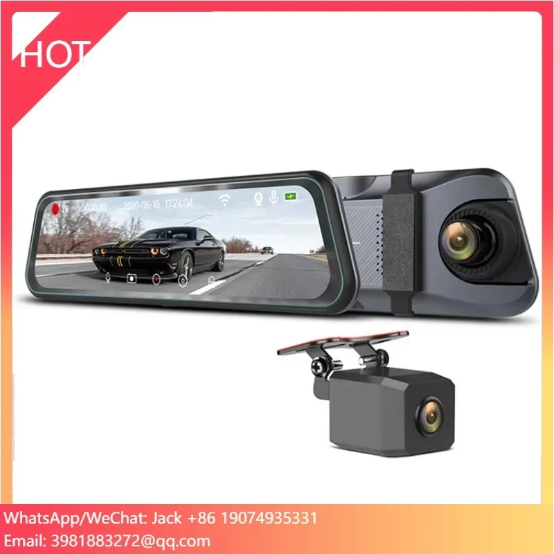 2024 Hot Selling 9.66 Inch Touch Screen Clip On Dash Cam Dvr Car Dashcam Driving Recorder With High Quality