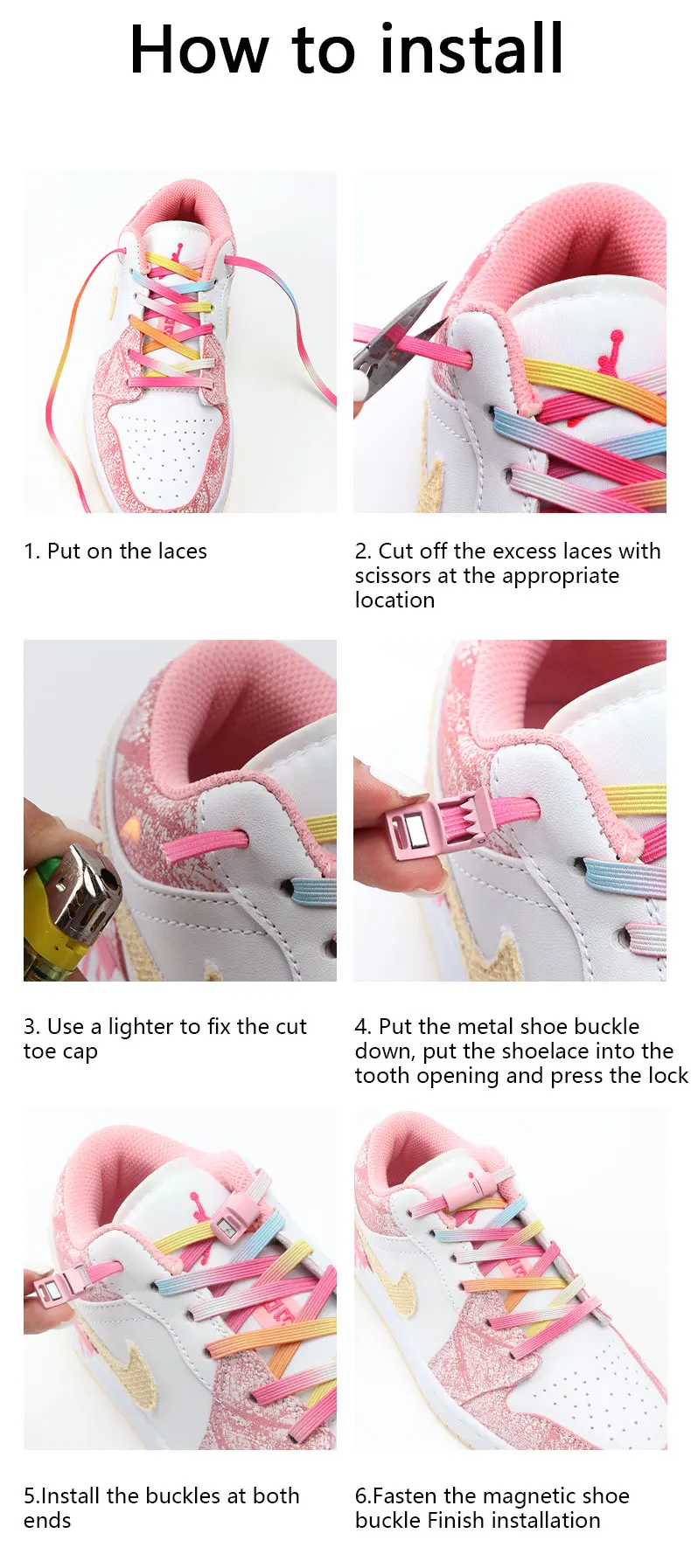 1 Paar magnetische Schnürsenkel ohne Binden für Sneaker, flache elastische Schnürsenkel für Erwachsene und Kinder, Schnürsenkel mit Magnetverschluss – Detail 7
