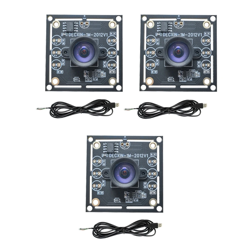 

Daily 3PCS 100 Degree Camera Module OV9732 1MP 1280x720 30fps USB Camera Module Drive Free for WinXP/7/8/10 With1.5M Cable
