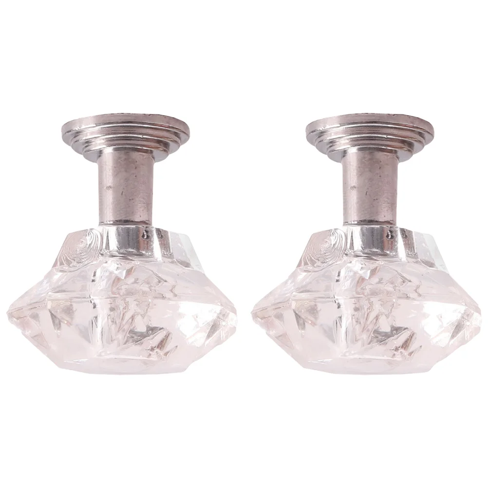 

2 Pcs Chandelier Miniature Furniture Ceiling Lamp Dolly House Wall Sconce Floor Hanging Acrylic Child Kids Toy